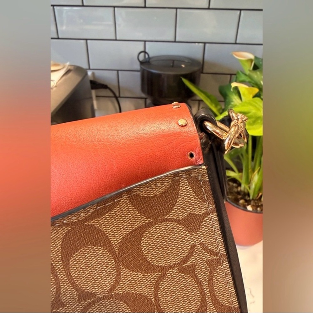 Coach Georgie Colorblock Signature Canvas Shoulder Bag - Picture 12 of 12
